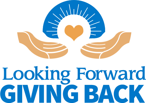 Looking Forward Giving Back Program hands logo